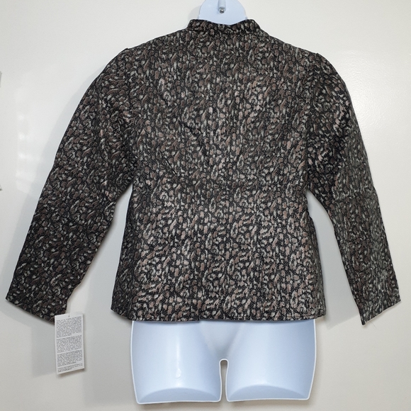 Jessica London Rose Gold Leopard Leather Jacket 16W NWT - Picture 10 of 10